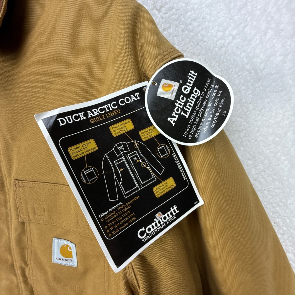 Carhartt Tan Field Jacket with Brown Collar - Picture 11 of 11